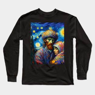 Joseph and mary in starry might Long Sleeve T-Shirt